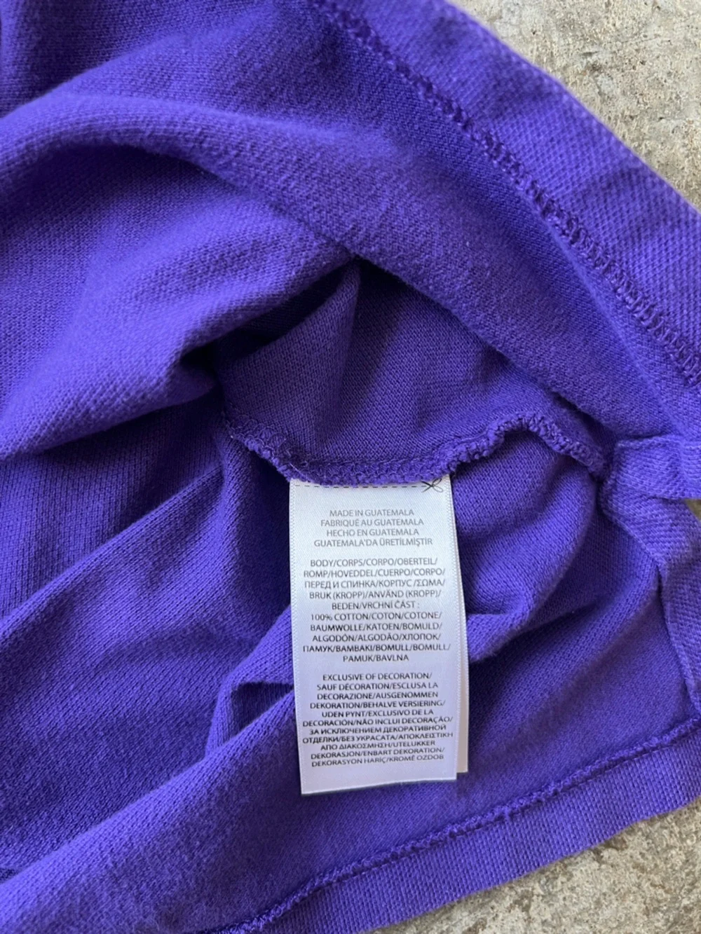 Ralph Lauren Kids Purple Short Sleeve Polo Shirt with Yellow Logo Embroidery Boy